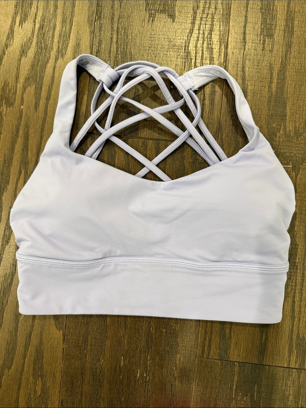 lululemon athletica Light Lavender Crisscross Strappy Sports Bra